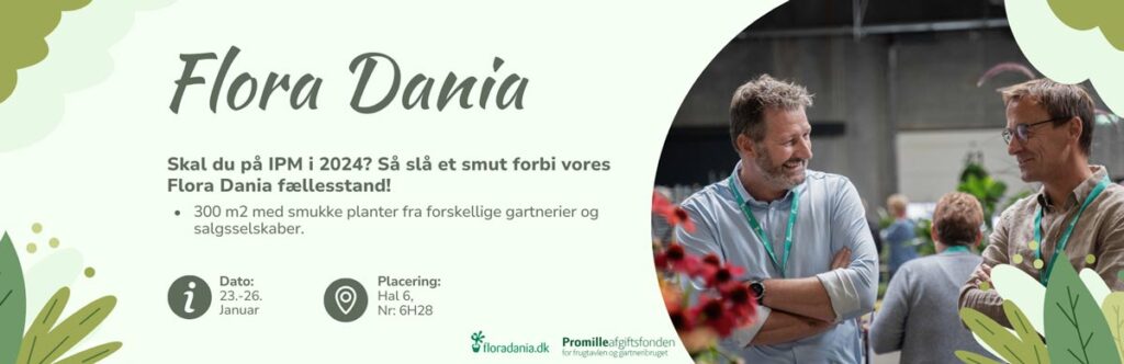 Banner som reklamere for floradanias plantemesse